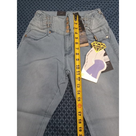 WAIST 30 SIZE 9 B JEANS DENIM LIGHT BLUE STRETCH  IN, 9-2 Z237, SKINNY JEANS - Picture 5 of 16